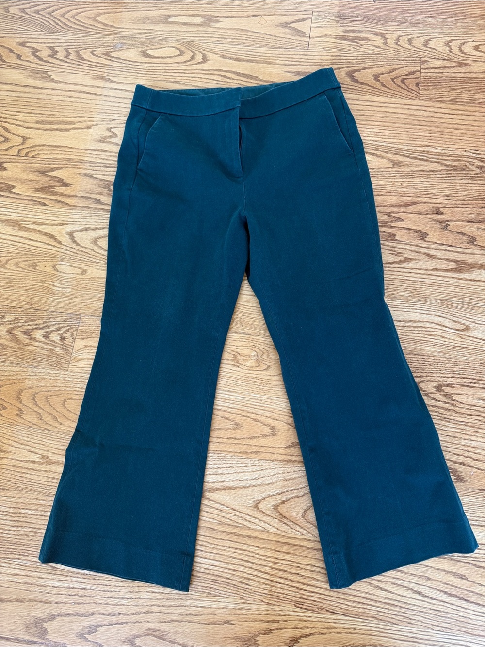J Crew factory Women’s Dark Green Kelsey Pant Teal Wide-Leg Pants 10